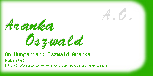 aranka oszwald business card